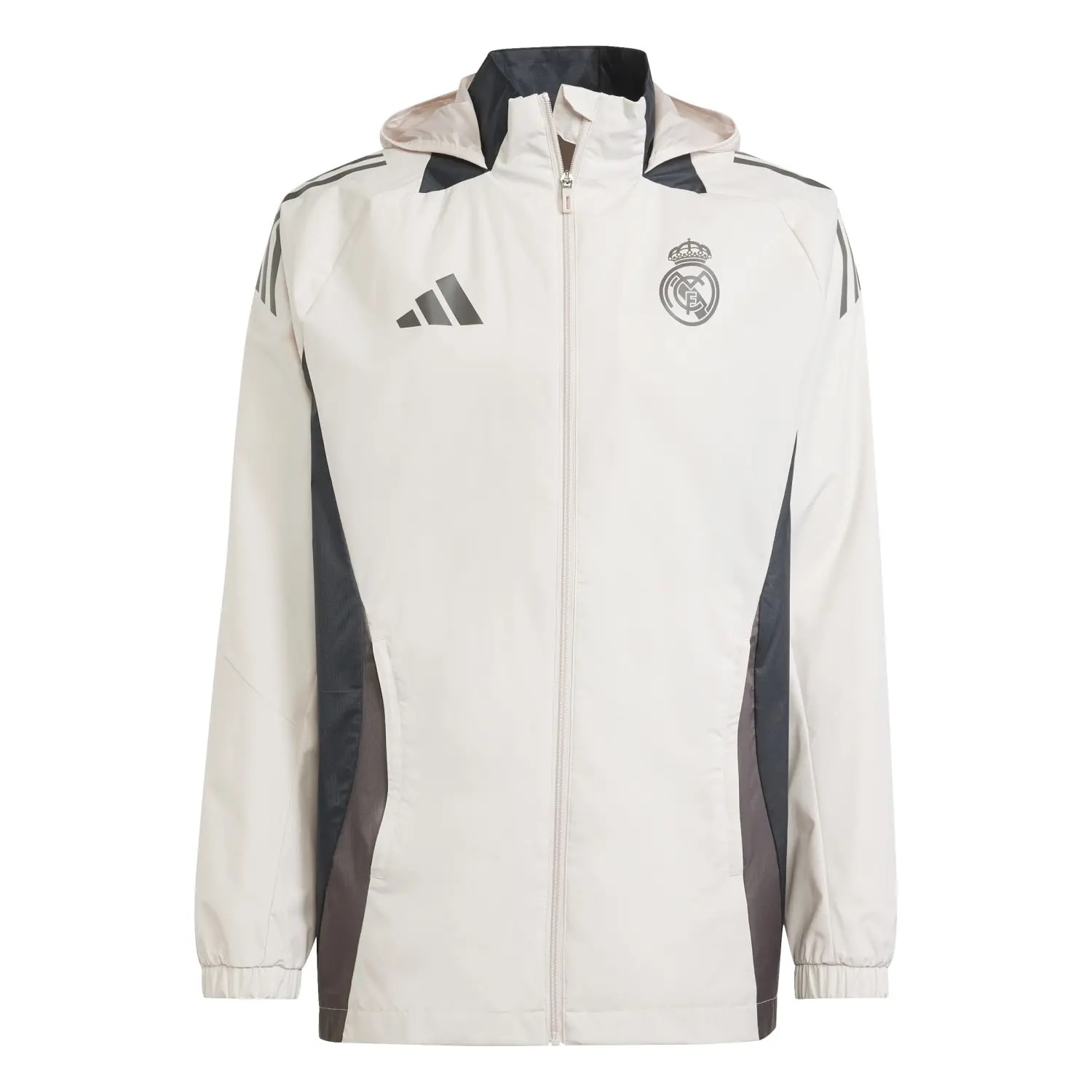 Herren Real Madrid Allwetter Windrunner Jacke Creme 2024/25
