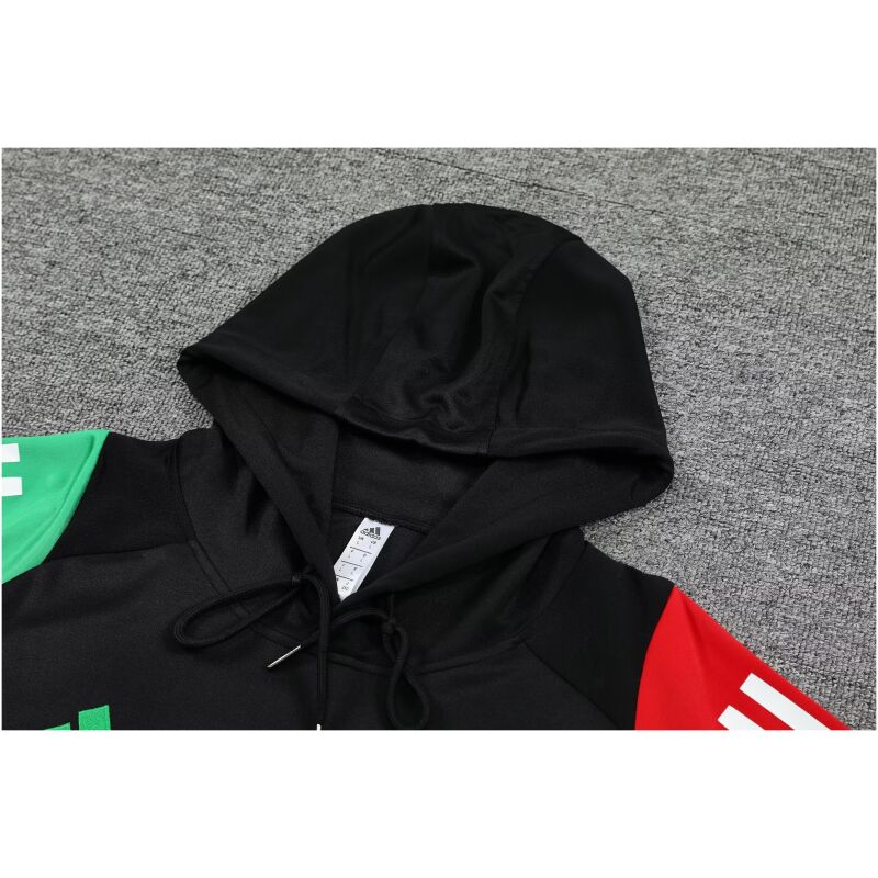 Mens Arsenal Hoodie Sweatshirt + Pants Training Suit Black 2024/25