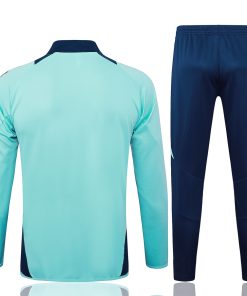 Mens Manchester United Jacket + Pants Training Suit Light Green 2024/25