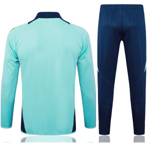 Mens Manchester United Jacket + Pants Training Suit Light Green 2024/25