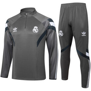 Herren Real Madrid Trainingsanzug Grau 2024/25