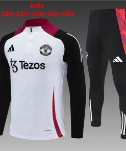 Kids Manchester United Training Suit White 2024/25