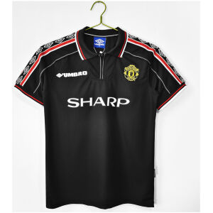 Mens Manchester United Retro Black Jersey 1998/99