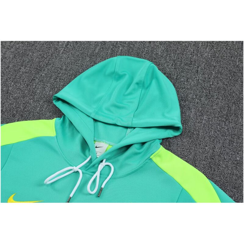 Mens Brazil Hoodie Sweatshirt + Pants Training Suit Green 2025