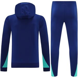 Mens Brazil Hoodie Sweatshirt + Pants Training Suit Navy 2025