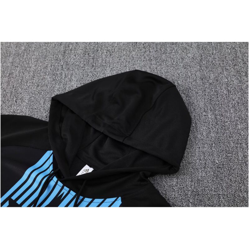 Mens Argentina Hoodie Sweatshirt + Pants Training Suit Black 2025