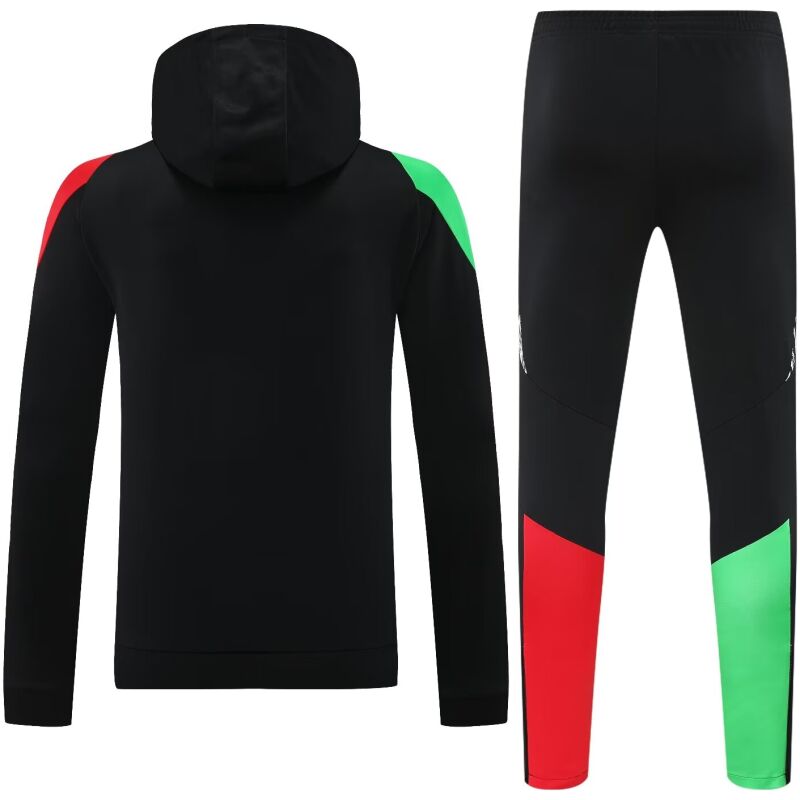 Mens Arsenal Hoodie Sweatshirt + Pants Training Suit Black 2024/25