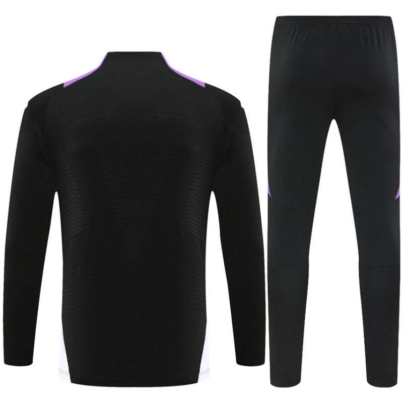 Mens Real Madrid Training Suit Black – Purple 2024/25