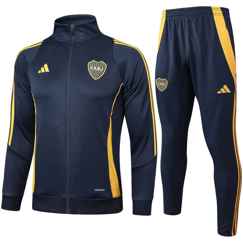 Mens Boca Juniors Jacket + Pants Training Suit Dark Grey 2024/25