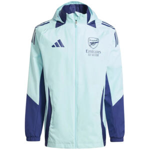 Mens Arsenal All Weather Windrunner Jacket Light Green 2024/25
