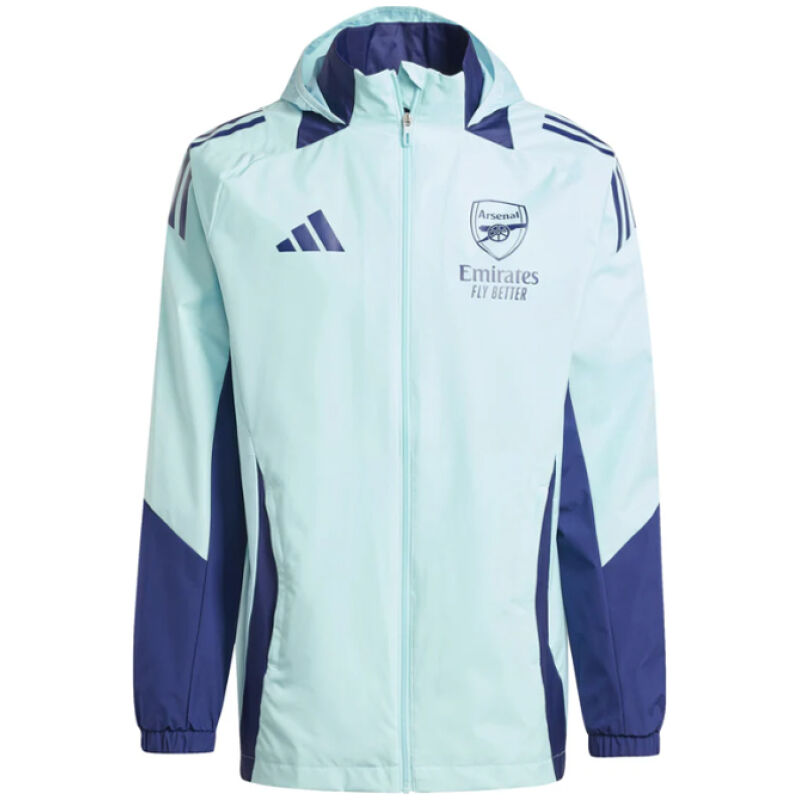 Mens Arsenal All Weather Windrunner Jacket Light Green 2024/25