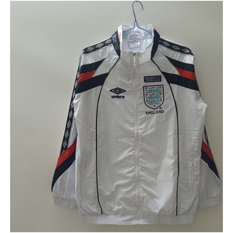 Mens England All Weather Windrunner Jacket White Classic