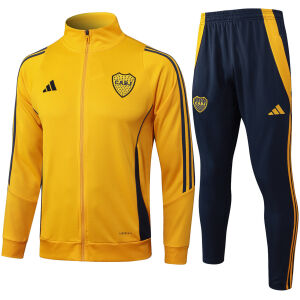 Mens Boca Juniors Jacket + Pants Training Suit Yellow 2024/25