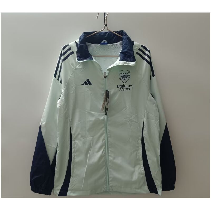 Mens Arsenal All Weather Windrunner Jacket Light Green 2024/25