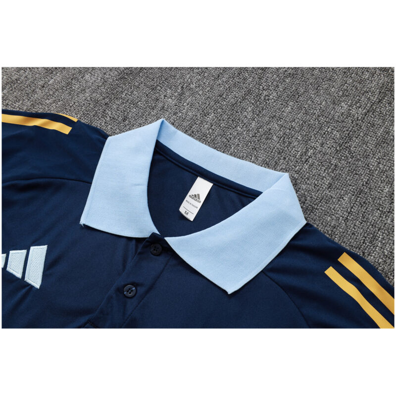 Mens Real Madrid Polo Shirt Royal 2024/25
