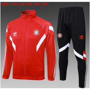 Kids Bayern Munich Jacket + Pants Training Suit Red 2024/25