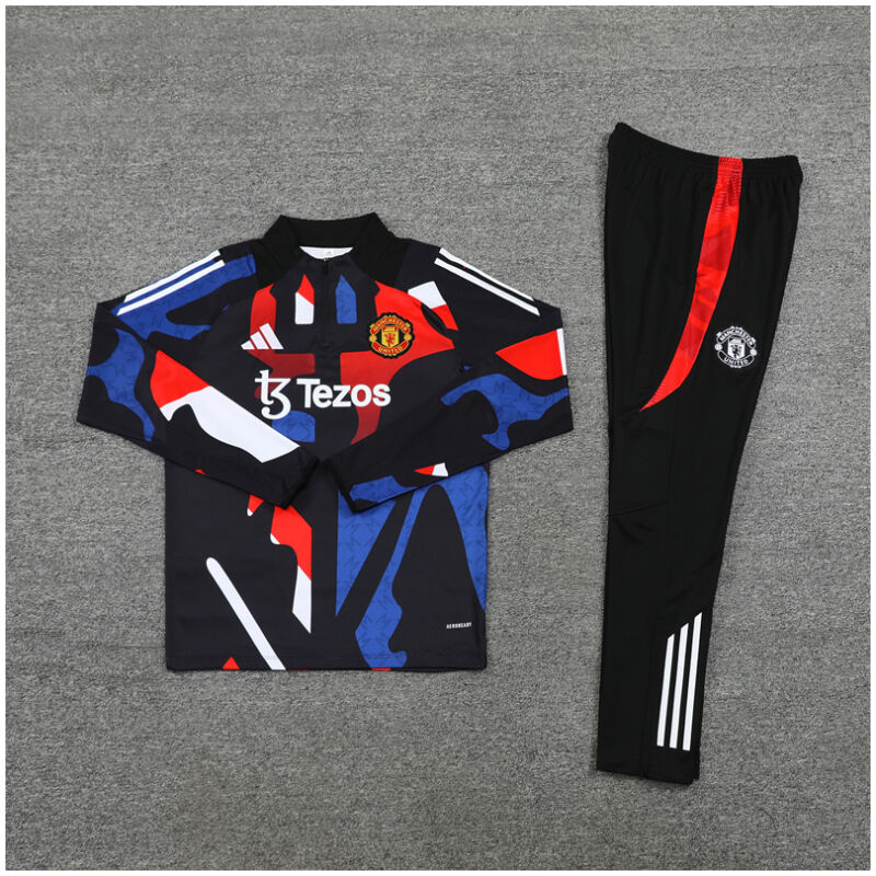 Kids Manchester United Training Suit Camouflage Black 2024/25