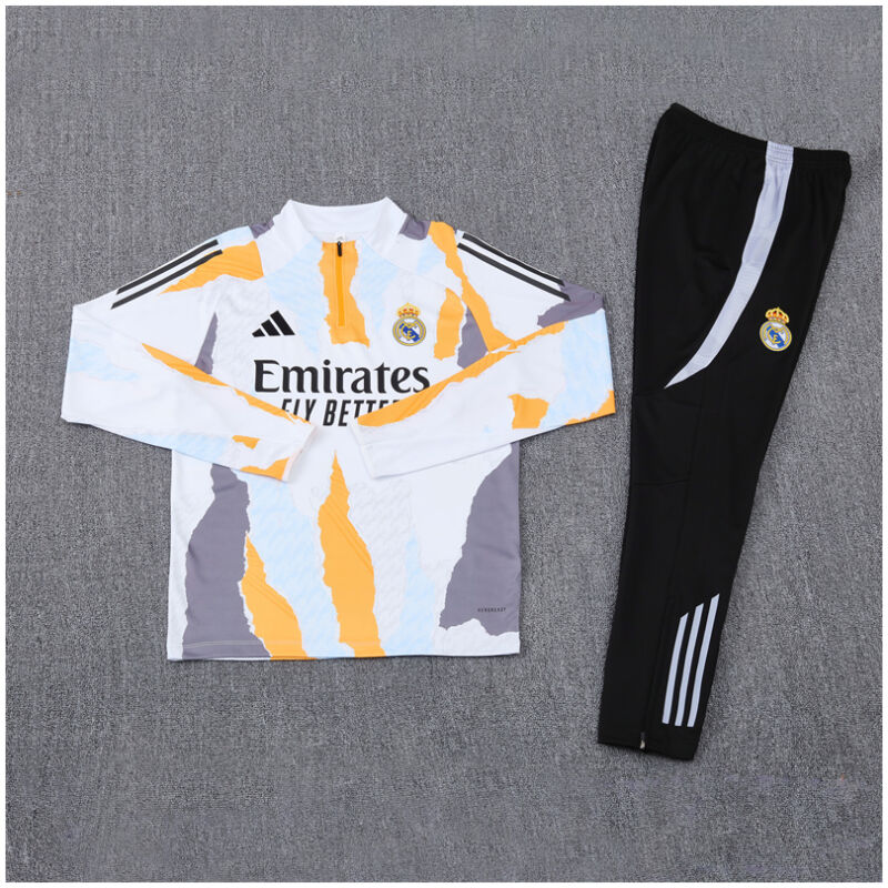 Kids Real Madrid Training Suit Camouflage White 2024/25