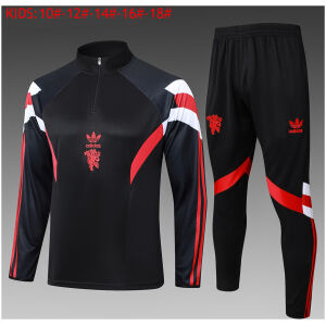 Kids Manchester United Training Suit Black 2024/25