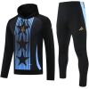Mens Argentina Hoodie Sweatshirt + Pants Training Suit Black 2025