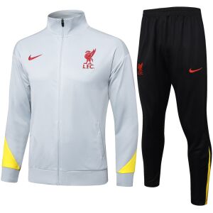 Mens Liverpool Jacket + Pants Training Suit Lake Light Grey 2024/25