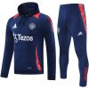 Mens Manchester United Hoodie Sweatshirt + Pants Training Suit Navy 2024/25