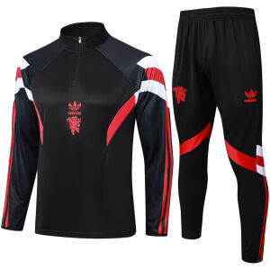 Mens Manchester United Training Suit Black II 2024/25
