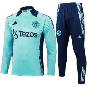 Mens Manchester United Training Suit Light Green 2024/25
