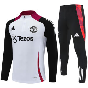 Mens Manchester United Training Suit White 2024/25