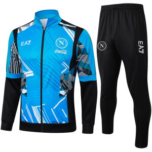Mens Napoli Jacket + Pants Training Suit Light Blue 2024/25