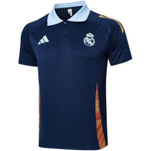 Mens Real Madrid Polo Shirt Royal 2024/25