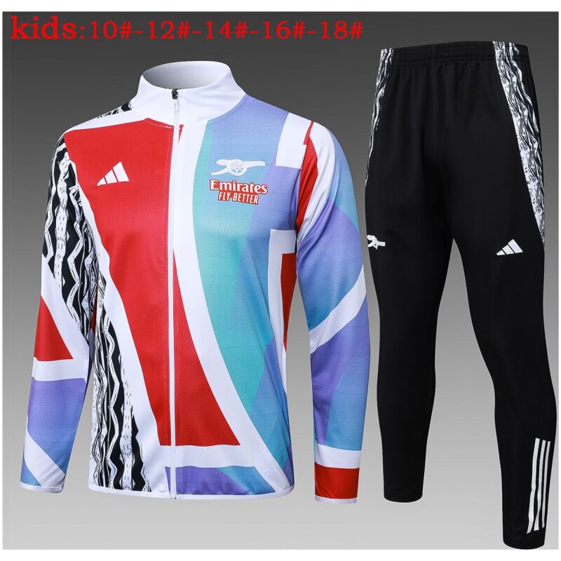 Kids Arsenal Jacket + Pants Training Suit Tri-Color 2024/25