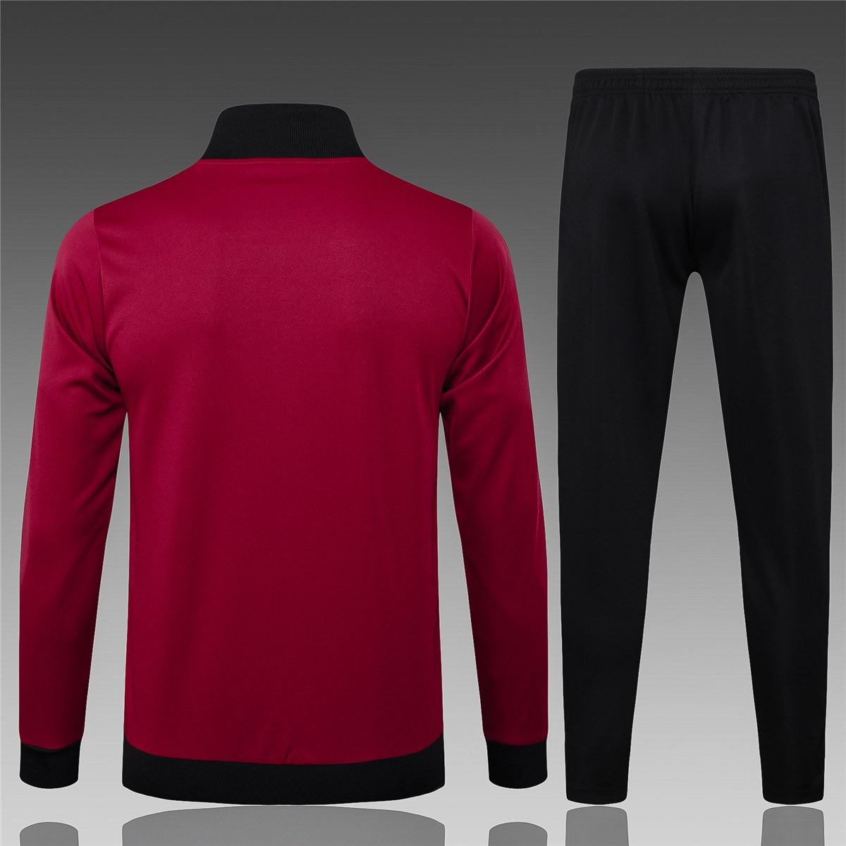 Kids Manchester United Jacket + Pants Training Suit Burgundy 2024/25