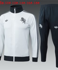 Kids Juventus Jacket + Pants Training Suit Light Grey 2024/25
