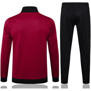 Mens Manchester United Jacket + Pants Training Suit Burgundy 2024/25