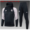 Kids Real Madrid Hoodie Sweatshirt + Pants Suit Dark Grey 2024/25