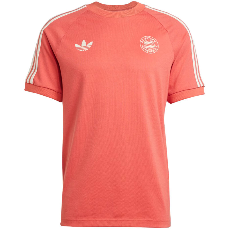 Mens Bayern Munich Adicolor Classics 3-Stripes Tee Red Jersey 2024/25