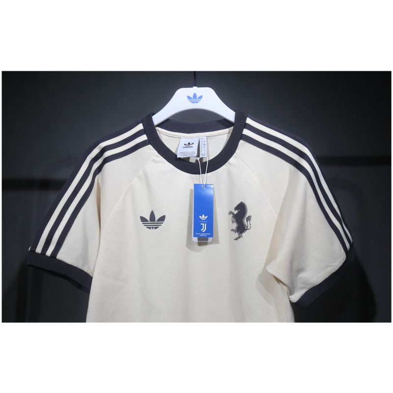 Mens Adidas Originals Juventus Jersey 3 Stripes Pure Cotton White Shirt 2024/25 – Match