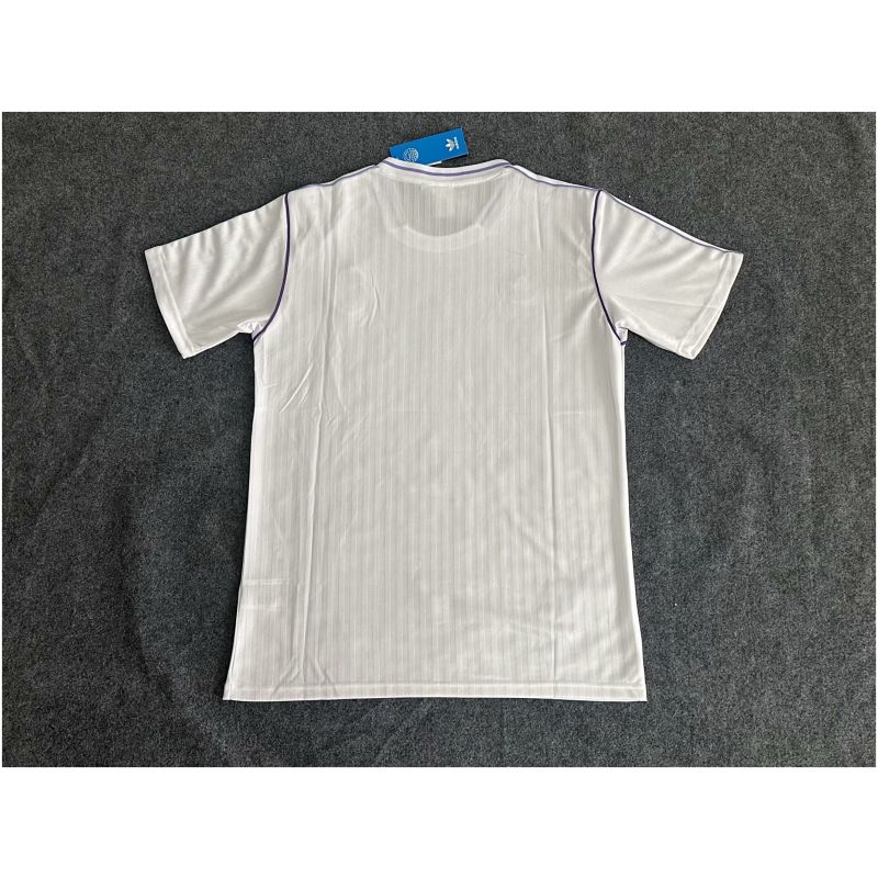 Mens Adidas Originals Real Madrid Jersey 3 Stripes Pure Cotton White Shirt 2024/25