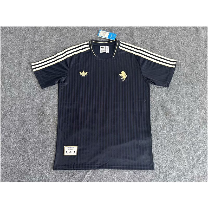 Mens Adidas Originals Juventus Terrace Icons Navy Shirt 2024/25