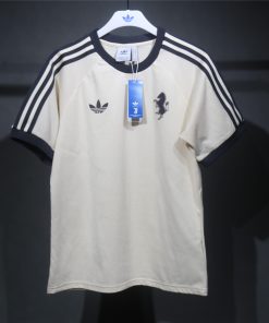 Mens Adidas Originals Juventus Jersey 3 Stripes Pure Cotton White Shirt 2024/25 – Match