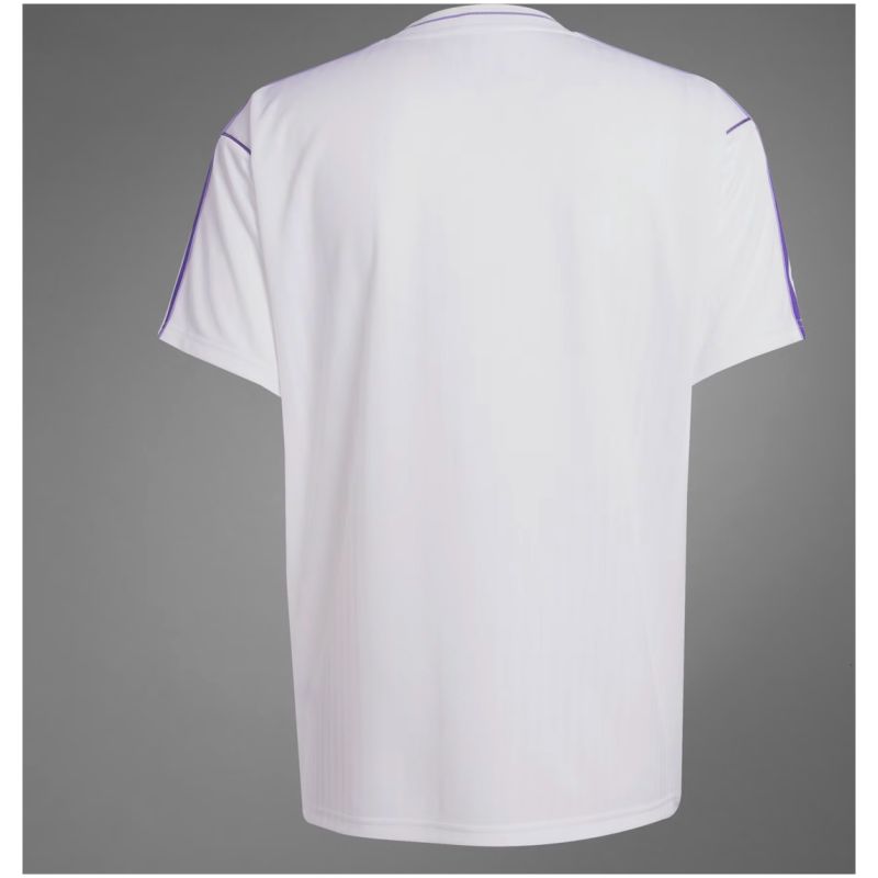 Mens Adidas Originals Real Madrid Jersey 3 Stripes Pure Cotton White Shirt 2024/25