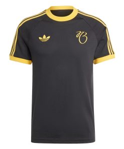 Herren Real Madrid x Jude Bellingham 3-Streifen schwarzes T-Shirt