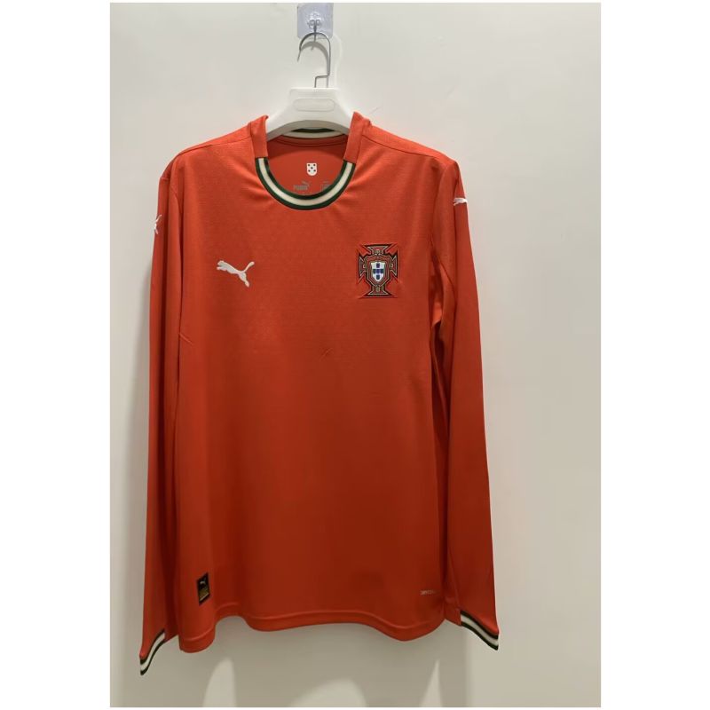 Mens Portugal Home Jersey Long Sleeve 2025