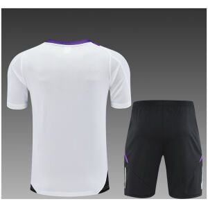 Kids Real Madrid Short Training Suit White 2024/25