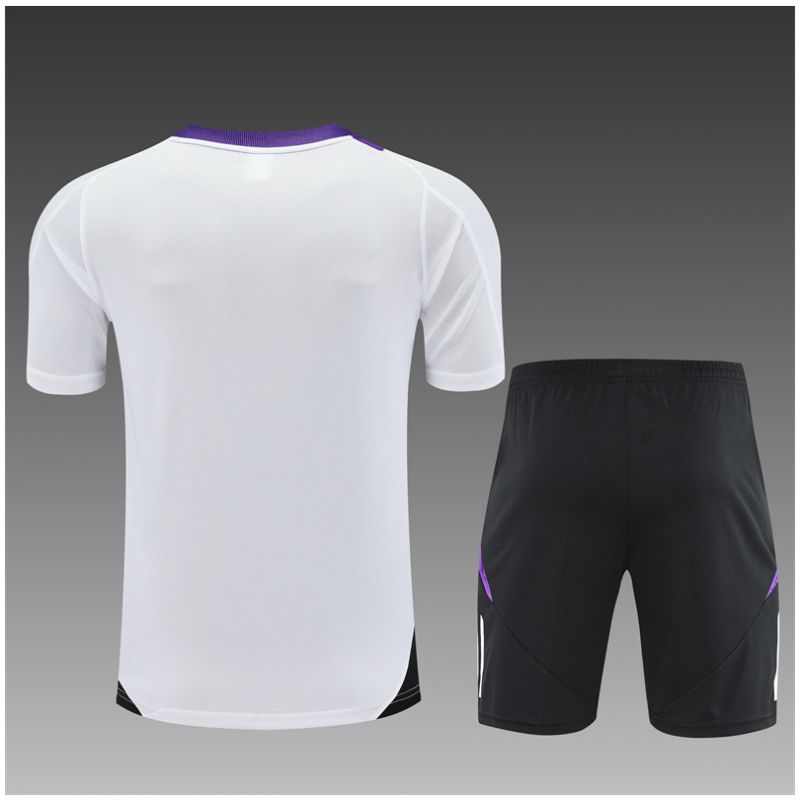 Kids Real Madrid Short Training Suit White 2024/25