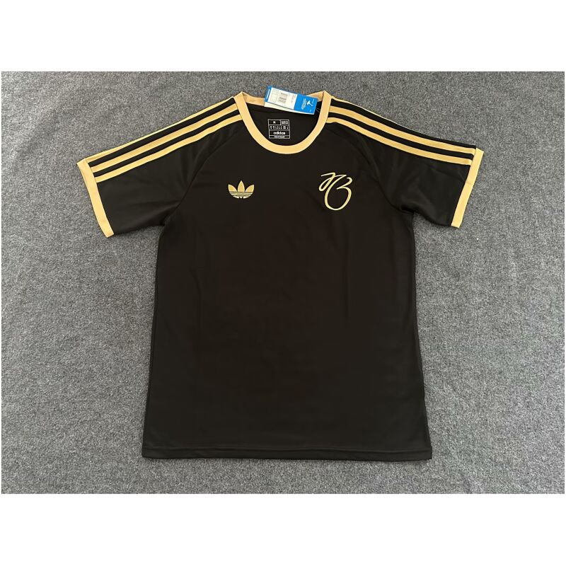 Mens Real Madrid x Jude Bellingham 3-Stripes Black T-Shirt