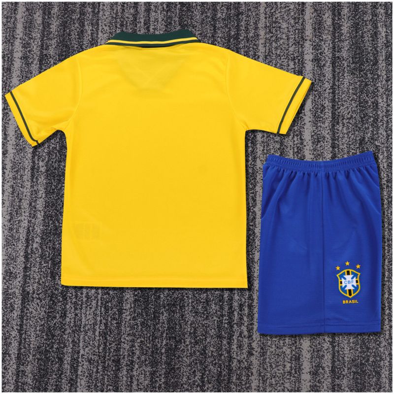 Kids Retro Brazil Home Jersey 1994
