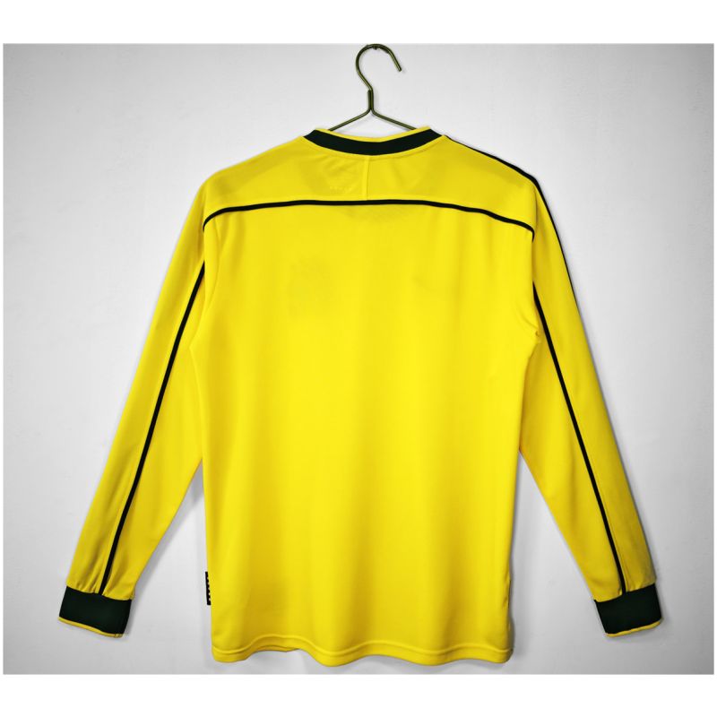 Mens Brazil Retro Home Jersey Long Sleeve 1998