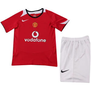 Kids Retro Manchester United Home Jersey 2005/06